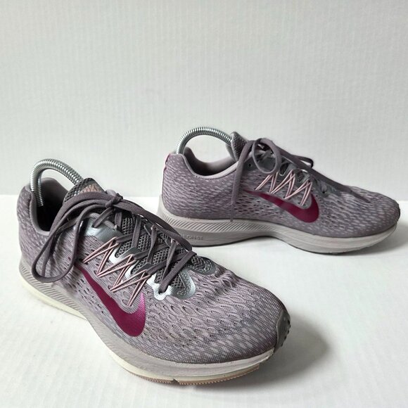 Nike Sneakers Womens 9 Gray Purple Zoom Winflo 5 BV6136 Running Jogging Shoes - Picture 6 of 9